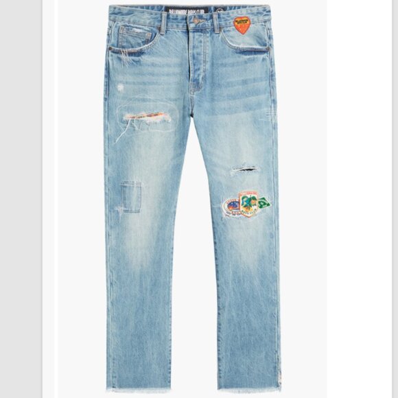 BILLIONAIRE BOYS CLUB Men's Co-Pilot Rip & Repair Straight Leg Jeans Sz 30 NWT - Picture 6 of 7